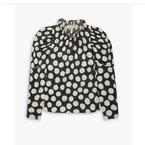 Sea New York Black and White Polka Dot Blouse